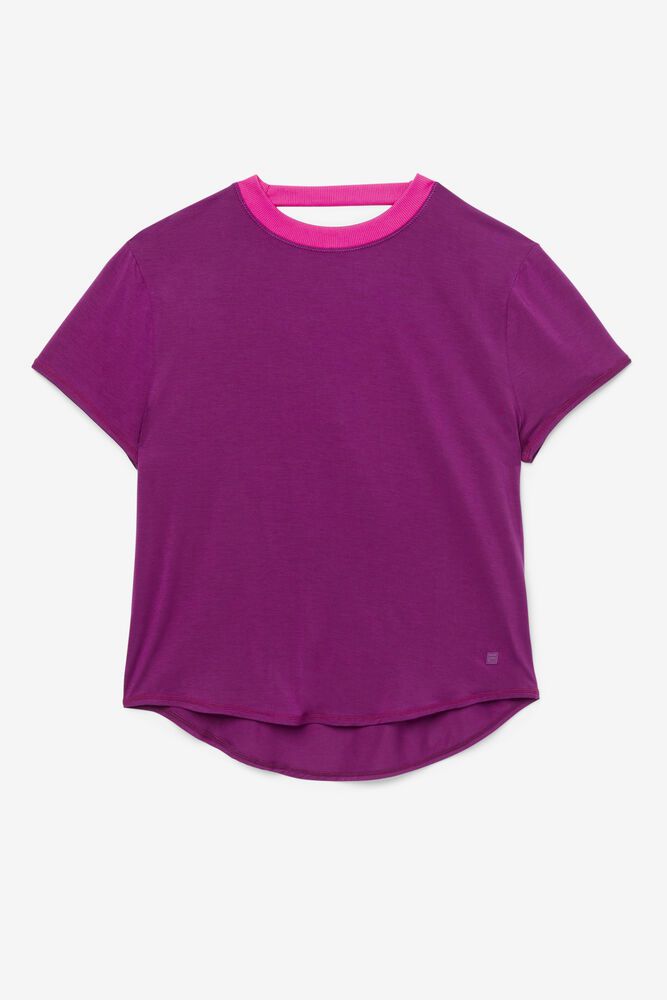 Tricou Fila Dama Violet Fi-Lux Maneca Scurta Top EIVJ-62749